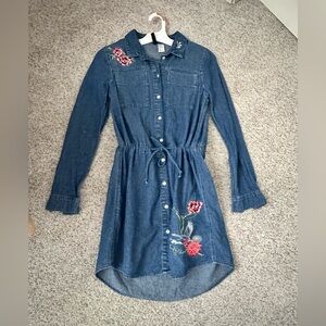H&M Divided embroidered denim dress
